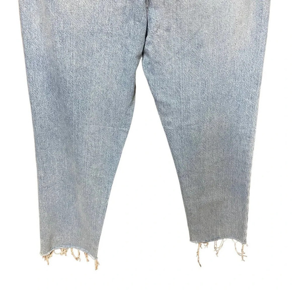 Re/Done '70s Ultra High Waist Stove Pipe Jeans in Worn Blue Size 26 - Picture 10 of 12